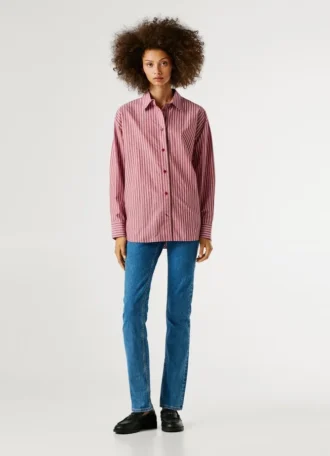 Camicia in popeline dalla vestibilità ampia