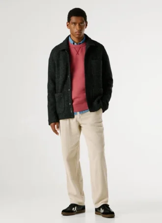Camicia oversize in misto lana