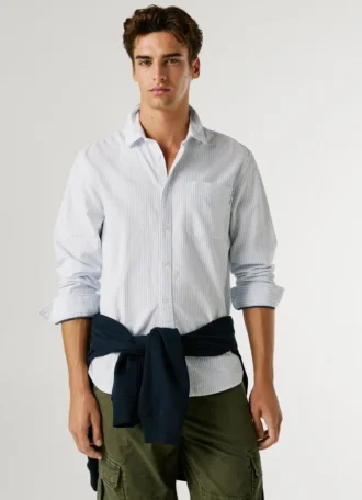 Camicia Oxford a righe, vestibilità regolare
