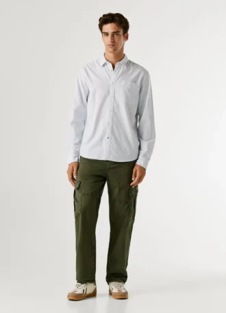 Camicia Oxford a righe, vestibilità regolare