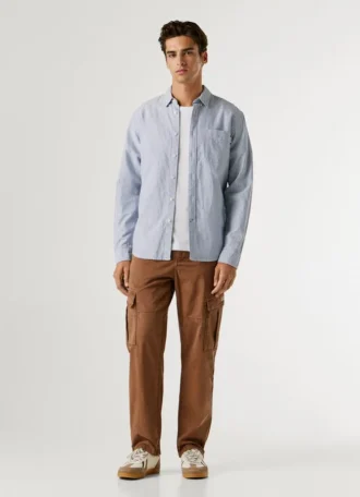 Camicia Oxford a righe, vestibilità regolare