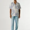 Camicia patchwork con colletto cubano Camicia patchwork con colletto cubano
