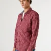 Camicia slim fit in popeline a quadri Camicia slim fit in popeline a quadri