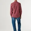 Camicia slim fit in popeline a quadri Camicia slim fit in popeline a quadri