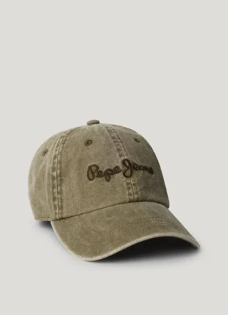 Cappellino in twill con logo ricamato