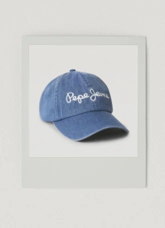 Cappellino in twill con logo ricamato