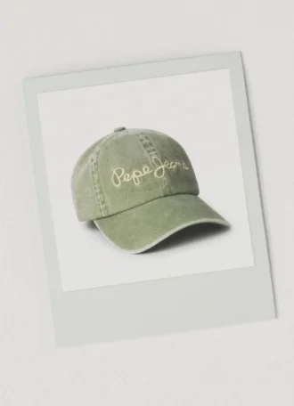 Cappellino in twill con logo ricamato