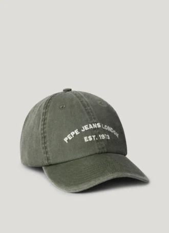 Cappellino in twill con logo ricamato