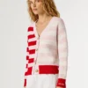 Cardigan in maglia a righe