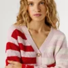 Cardigan in maglia a righe