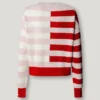 Cardigan in maglia a righe