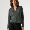 Cardigan in maglia con paillettes Cardigan in maglia con paillettes