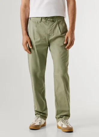 Chinos in popeline dalla vestibilità comoda
