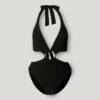 Costume da bagno a righe con cut-out Costume da bagno a righe con cut-out