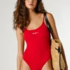 Costume da bagno con logo stampato