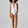 Costume da bagno con scollo all’americana