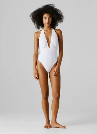 Costume da bagno con scollo all’americana