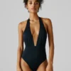 Costume da bagno con scollo all’americana