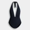 Costume da bagno con scollo all’americana