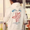 Felpa con cappuccio e stampa sul retro