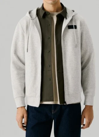 Felpa con cappuccio e zip integrale