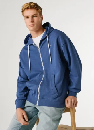 Felpa con cappuccio e zip integrale