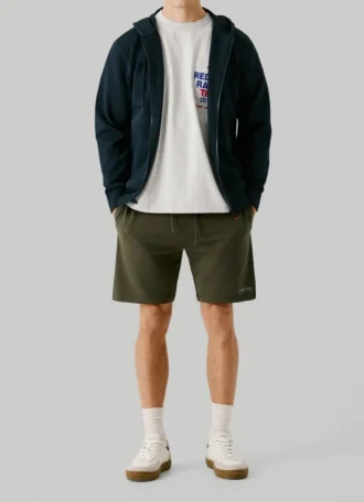 Felpa con cappuccio e zip integrale