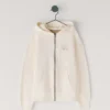 Felpa con cappuccio e zip integrale dal taglio comodo Felpa con cappuccio e zip integrale dal taglio comodo