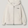 Felpa con cappuccio e zip integrale dal taglio comodo Felpa con cappuccio e zip integrale dal taglio comodo