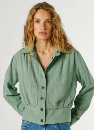 Giacca bomber con colletto a camicia Giacca bomber con colletto a camicia