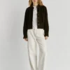 Giacca bomber in pelle scamosciata Giacca bomber in pelle scamosciata