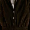 Giacca bomber in pelle scamosciata Giacca bomber in pelle scamosciata