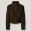 Giacca bomber in pelle scamosciata Giacca bomber in pelle scamosciata