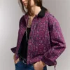 Giacca con colletto a camicia stampato
