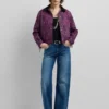 Giacca con colletto a camicia stampato