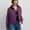 Giacca con colletto a camicia stampato