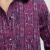 Giacca con colletto a camicia stampato