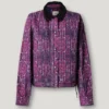 Giacca con colletto a camicia stampato