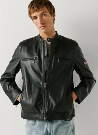Giacca da motociclista in pelle