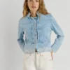 Giacca in denim con dettagli Ikat Giacca in denim con dettagli Ikat