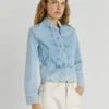 Giacca in denim con dettagli Ikat Giacca in denim con dettagli Ikat