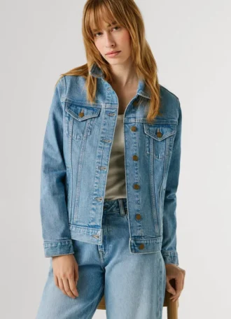 Giacca in denim dalla vestibilità regolare Giacca in denim dalla vestibilità regolare