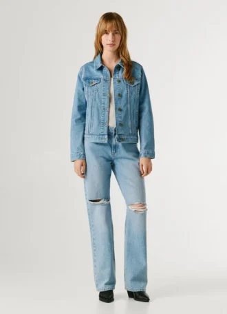 Giacca in denim dalla vestibilità regolare Giacca in denim dalla vestibilità regolare