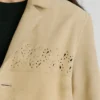 Giacca in pelle scamosciata