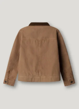 Giacca in tela di cotone con colletto a camicia