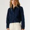 Giacca in twill con colletto a camicia