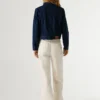 Giacca in twill con colletto a camicia