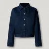 Giacca in twill con colletto a camicia