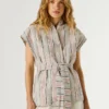 Gilet a righe con cintura Gilet a righe con cintura