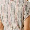 Gilet a righe con cintura Gilet a righe con cintura